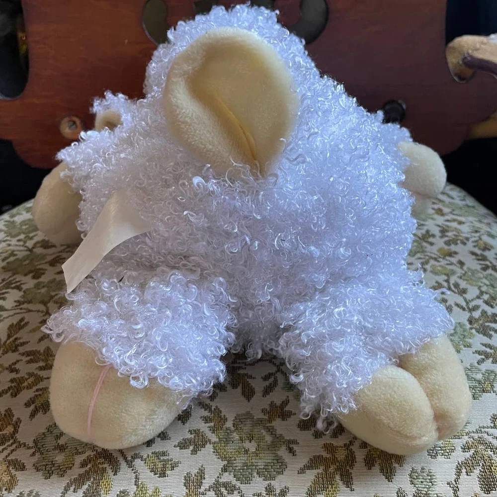 Easter Plush Lamb With Curly Hair by Best Toys Limited